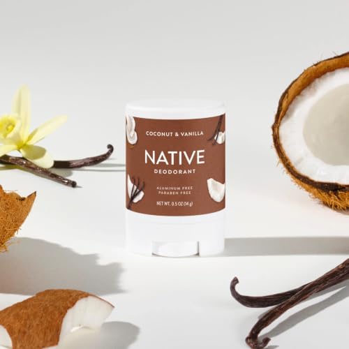 Native Deodorant, Aluminum Free, Coconut & Vanilla, for Women and Men, Travel Size 0.5oz (Pack of 4) - image 9