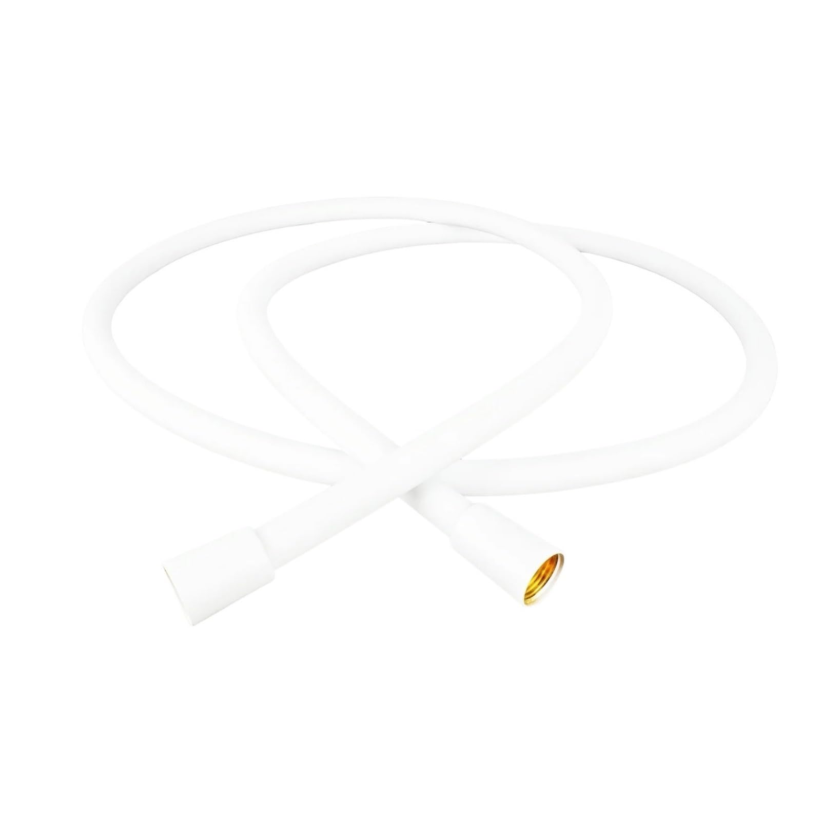 Food Grade Silicone Shower Hose Ultra-Soft 1.5/2M White Flexible Shower Head Tube Explosion-Proof Plumbing(White-1.2M)