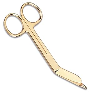 NCD Medical 4 1/2-Inch Gold Plaited Bandage Scissor