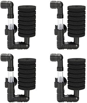 Como XINYOU XY-2830 Aquarium Bio-Sponge Filter, Black 4-Pack