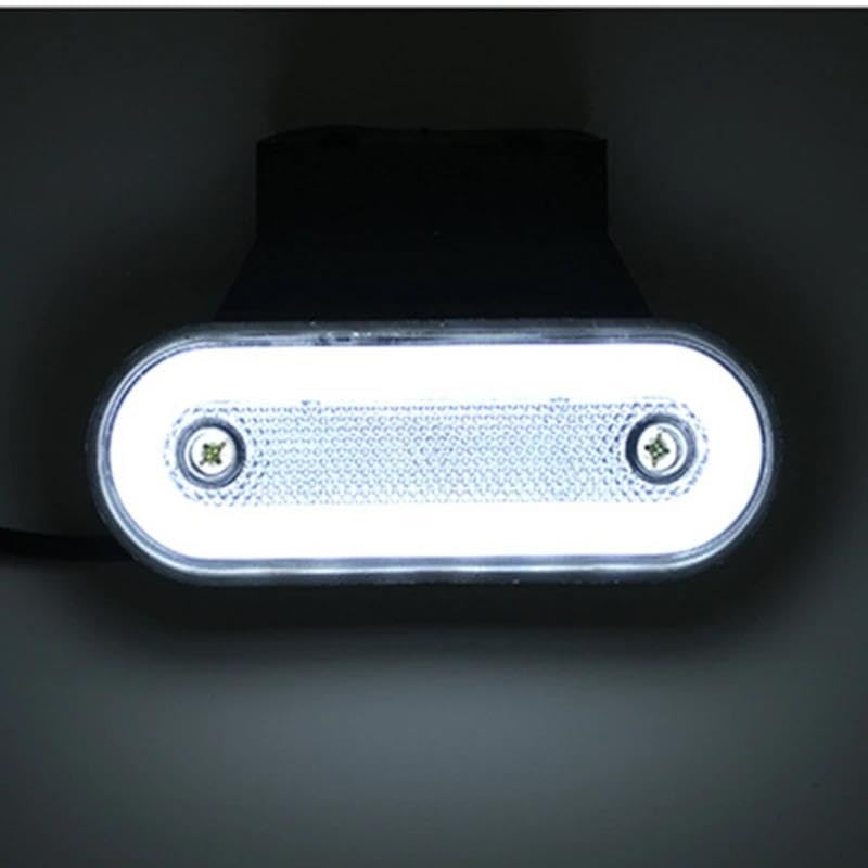 10 Pièces 12V-24V Feu De Position Latéral Lumières Réflecteur Feux De Dégagement Pour Isuzu Pour Camion Remorque Bus Van Feu Clignotant Latéral(Blanc)