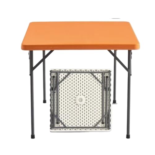 Table de mahjong pliante carrée orange avec structure renforcée