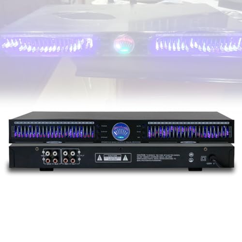 Ecualizador gráfico Hi-Fi de 22 bandas, ecualizador digital con reducción automática inteligente de ruido, 10 modos preestablecidos, para estudio de grabación y uso doméstico