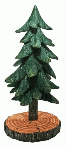 Pine Tree Figure Sculpture Collectible, 12-inch, Home Garden Decor