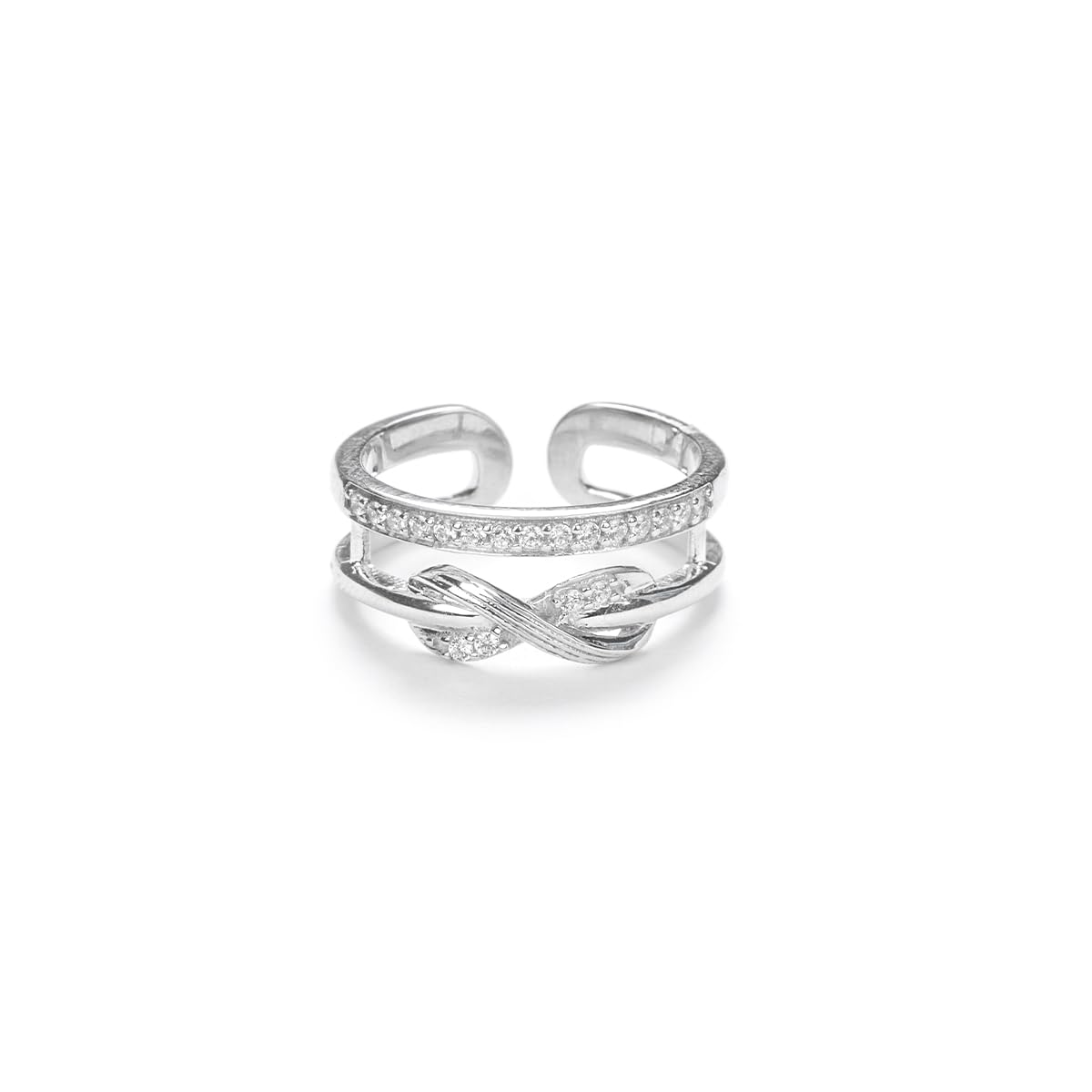 Shaya by Caratlane Infinite Friendship Ring in Rhodium Plated 925 Silver for women (B0CT8Z5L7N) Amazon Price History, Amazon Price Tracker