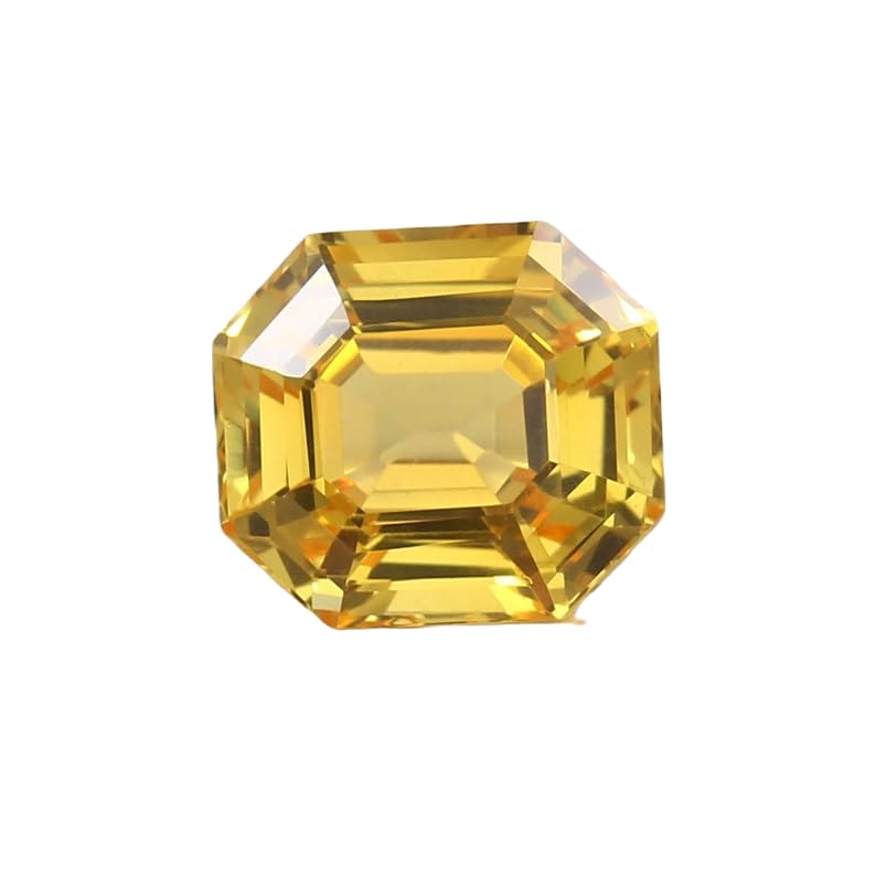 Saphir jaune naturel 12 x 11 mm pour fabrication de bijoux, pierre précieuse taillée en vrac