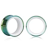 Maxbott Dilatadores de oreja de 2G (6 mm) a 25 mm, acero inoxidable 316L, doble acampanado, dilatadores para el cuerpo, joyería para mujeres y hombres, 12mm(1/2'), Acero inoxidable, Sin piedra