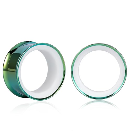 Maxbott �C���[�Q�[�W 2G (6mm) - 1�C���` (25mm) ���� 316L �X�e�����X�X�`�[�� �_�u���t���A �C���[�v���O �g���l�� �X�g���b�`���[ �{�f�B�s�A�X �C�������O �W���G���[ ���f�B�[�X �����Y, 6mm(2G), �X�e�����X�|