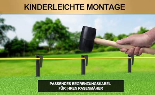 Hofeny Erdnägel für Mähroboter Begrenzungskabel 100 Stück, Rasenroboter Erdanker Erdhaken Erdspieße Haken Nägel Begrenzungsdraht Kabel Heringe kompatibel mit Husqvarna,Gardena,... – Bild 3