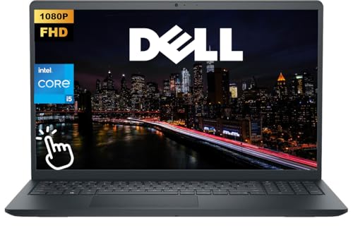 Image of Dell Business Laptop, 15.6 inch FHD IPS LED Touchscreen Laptop Computer, 10-Core Intel Core i5-1334U (up to 4.6Ghz) Processor, 8GB DDR5 RAM 512GB SSD, Windows 11 Pro, Numeric Keypad, Carbon Black