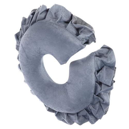 Lurrose 美容院用リラックスフェイスピロー 低反発記憶棉う伏せ枕 マッサージ施術用フェイスクッション グレー 肌に優しく耐久性あり