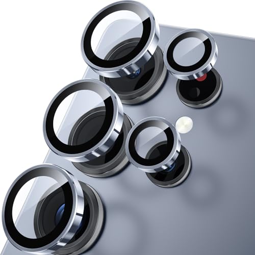 Image of WSKEN for Samsung Galaxy S25 Ultra Camera Lens Protector - Ultra Thin | Case Friendly, 9H Shatterproof Tempered Glass, Anti Scratch Metal Circle, Camera Screen Protector Cover Accessories, Blue