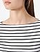Amazon Essentials Women's Slim-Fit 3/4 Sleeve Boat Neck T-Shirt, White Stripe, Medium