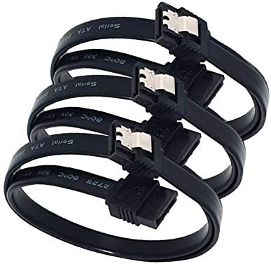 ELifeApply SATA III Cables SATA III 6.0 Gbps with Locking Latch 7pin Female to Female Data Cable with Locking Latch Compatible for SATA HDD, SSD, CD Driver, CD Writer-18-inch (3 Pack)