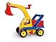 Lena 04151 Aktiv Bagger, ca. 35cm, mit beweglicher Spielfigur, Baustellen Spielfahrzeug für Kinder ab 2 Jahre, robuster Schaufelbagger mit funktionstüchtigen Baggeram und Haltegriff