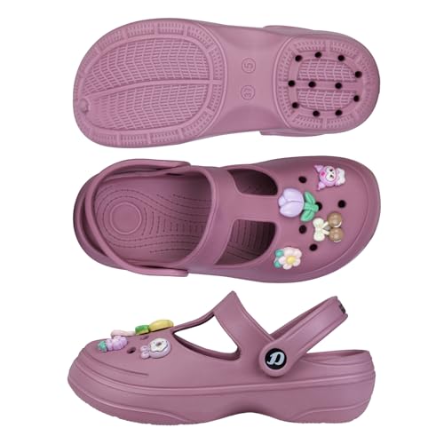 Image of DOCTOR EXTRA SOFT Women's Classic Charms Clogs /Sandals with Adjustable Back Strap for Adult | Comfortable & Light Weight | Stylish & Anti-Skid |Waterproof & Everyday Use Mules for Girls & Ladies D-511