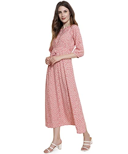 Image of AHANA Printed Crepe Maxi Dress