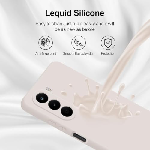 Image of DIZORO Microfiber Candy Compatible for Oneplus Nord ce6 lite 5G Smooth Touch Cushion Liquid Soft Silicone Gel Rubber Phone Case Non-Slip Full Body Protective Shockproof Back Cover - Stone