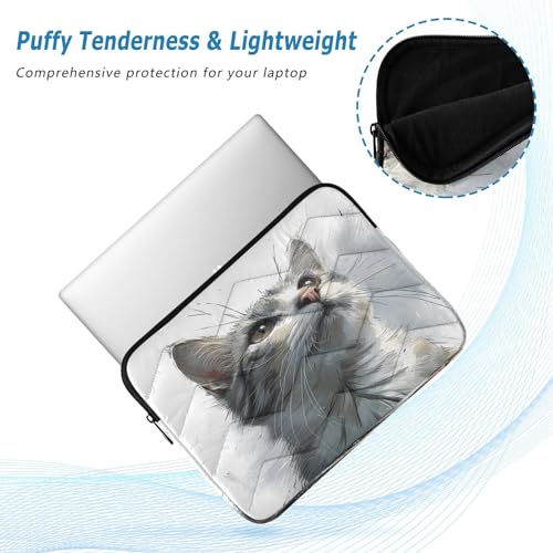 Funda para portátil 13-14 pulgadas impermeable con diseño de gato miniatura 5