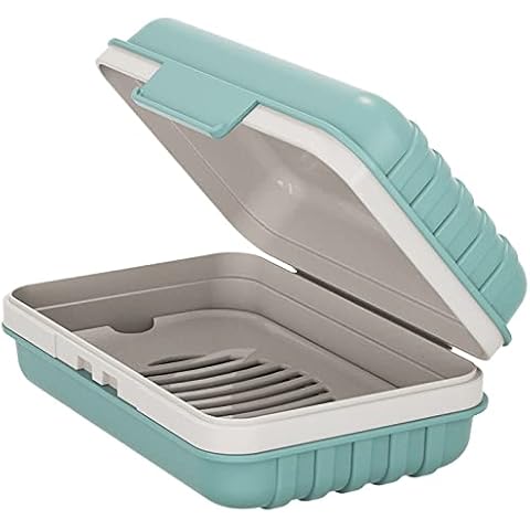 Doter Travel Soap Dish with Lid - Draining Soap Bar Holder - Travel Soap Container - Portable Soap Case for Traveling, Camping, Outdoor, Gym, Bathroom,Travel Essentials Cover