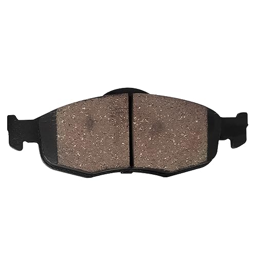 Image of Detroit Axle - Front Brake Pads for 1999-2002 Mercury Cougar, 1995-2000 Contour Mystique, Ceramic Brake Pads w /Hardware Replacement