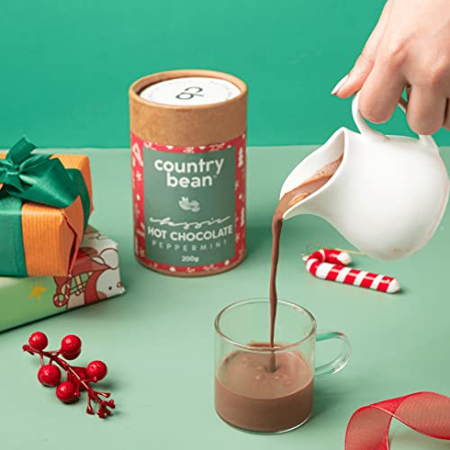 Image of Country Bean Peppermint and Mocha Hot Chocolate, 400G, Enjoy hot or cold, Perfect Surprise Gifts for your loved one's | Gift Hamper | Combo Pack