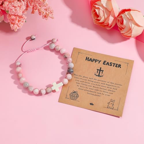 Image of Smilelife Easter Gifts for Teen Girls & Women - Bunny Beaded Bracelet Set - Perfect Easter basket stuffers