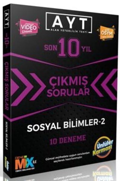 AYT Sosyal Bilimler-2 Son 10 Yıl Çıkmış Sorular 10 Deneme