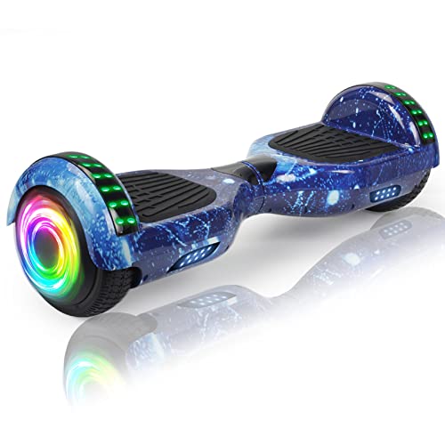 SISIGAD Hoverboard for Kids Ages 6-12, with Built-in Bluetooth Speaker and 6.5" Colorful Lights Wheels, Safety Certified Self Balancing Scooter Gift for Kids