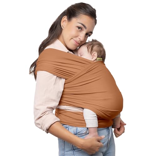 Boba Baby Wrap Carrier - Original Newborn to Toddler Sling (7–35 lbs) - Soft, Secure, Hands-Free, Ergonomic and Comfortable Bonding for New Parents - Cotton Blend Fox