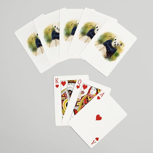 Baraja de Poker Panda Acuarela 52 Cartas para Adultos miniatura 7