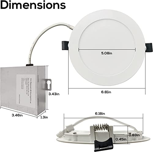 Sunthin 4 Pack Smart Recessed Lighting 6 Inch,Wifi Led Recessed Lights Color Changing Ultra-Thin Smart Ceiling Lights With Junction Box,Remote Dimmable Rgb Canless Downlight 12W,1100Lm,Work With Alexa #TOP6