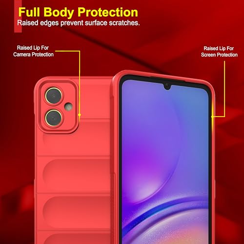 Image of Zapcase Back Case Cover for Samsung Galaxy M05 | Compatible for Samsung Galaxy M05 Back Cover | Liquid Silicon Magic Case with Camera Protection | Red