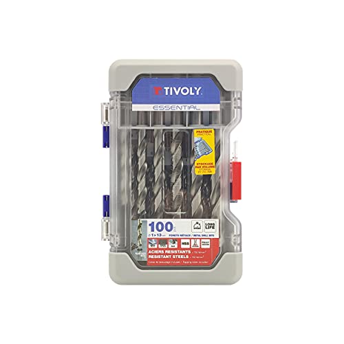 Tivoly 11452070003 Coffret RANGER 100 forets métaux HSS taillés meulés pointe en croix Ø 1 à 13mm ESSENTIAL