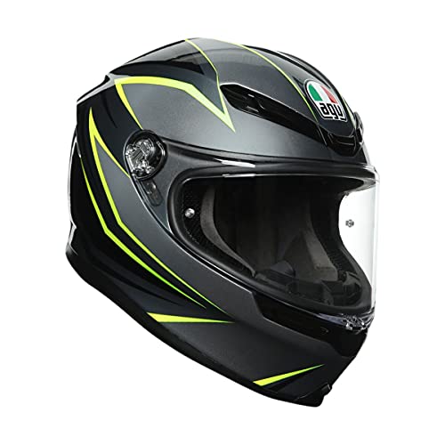 AGV K6 Flash Helmet (Small) (Grey/Black/Lime)