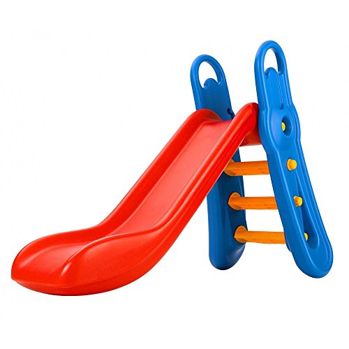 BIG - Fun-Slide - 152cm lange Rutschbahn, Nutzung für den Hausgebrauch, rot-blaue Rutsche für drinnen und draußen, für Kinder ab 3 Jahren