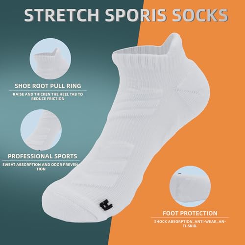 Ankle Socks Men With Heel Tab Cushion Wicking Low Cut Padded Moisture Mens Athletic Socks Size 8-113