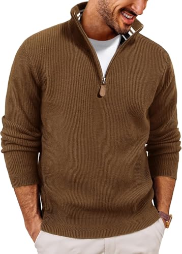 Image of NORTHWIND Men High Neck Zipper Full Sleeve Cotton Knitted Winter Sweater for Man Pullover Sweater Sweaters for Men Winter