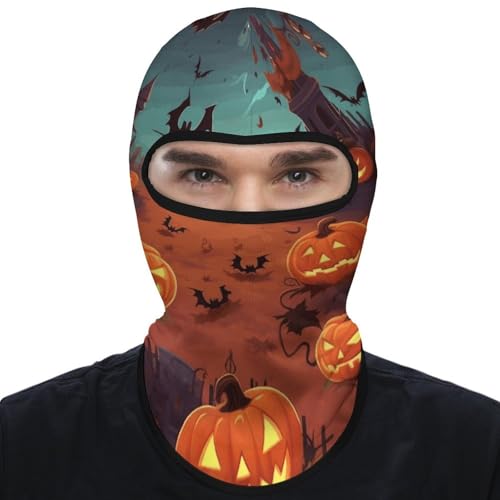 Máscara facial para Halloween para hombres y mujeres con protección solar, transpirable, cubre todo el rostro para senderismo, ciclismo, running y conducción miniatura 1