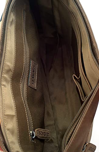 Leabags Oxford Genuine Buffalo Leather Shoulder Bag I Vintage Look I 15 Inch Laptop I Office Messenger Bag I Briefcase #TOP3