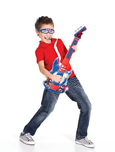 Lexibook K260SP Spider-Man Elektronische verlichte gitaar met microfoon, bril met microfoon, demosongs, MP3-stekker… - Image 6