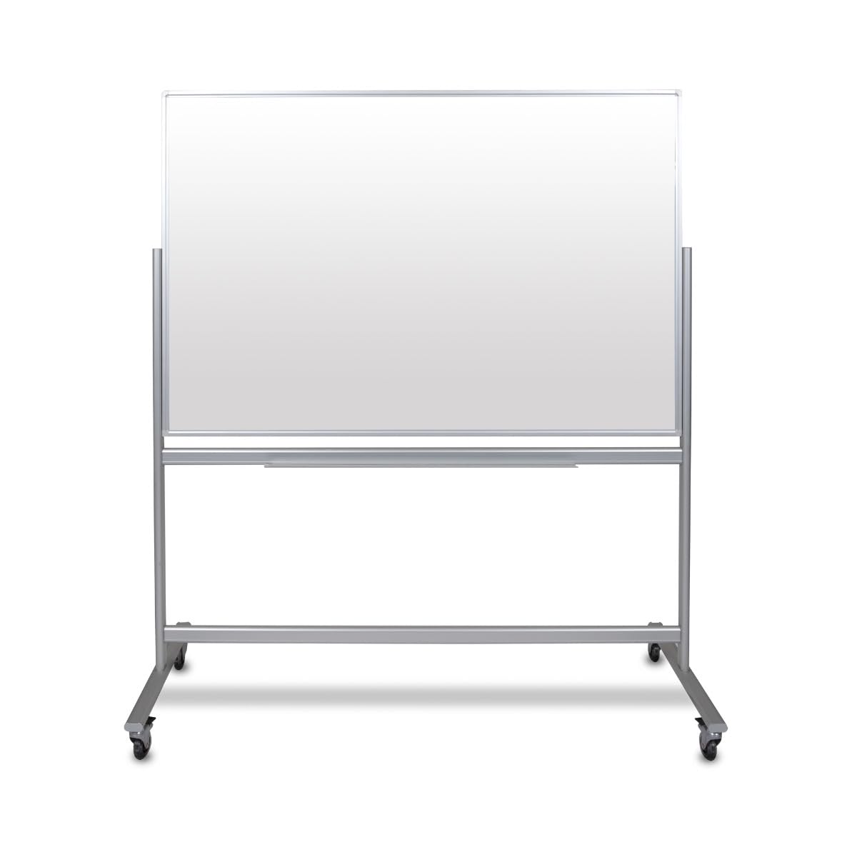 FSE 373-MMGB6040 60"W x 40"H Double-Sided Mobile Magnetic Glass Marker Board