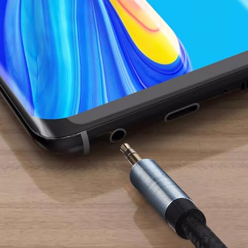 ULTECHNOVO 2 cables auxiliares de audio 3.5mm 30cm trenzados miniatura 5