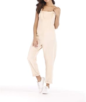 Peto Pantalón Verano Mujer: Talla Grande (M A XXXXXL), Algodón Y Lino, Ancho Baggy, Con Bolsillos, Para Playa U Oficina