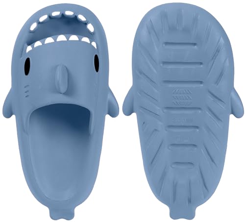 Image of KVbabby Kids Shark Slides Boys Girls Cloud Sandals | Cloud Sandals，Open Toe，Beach Pool Water Shoes，Slip-on，Lightweight，Non-Slip，Soft，Flexible，EVA Slippers