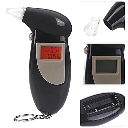 image for RAYWE Alcohol Tester, Alcohol Breathalyzer with 4 Mouthpieces, Digital