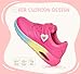 LUCKY STEP Boys Girls Athletic Running Shoes Air Lightweight Fashion Sneakers Casual Breathable Tennis Trainers for Little Kids(12 M US Hot Pink)