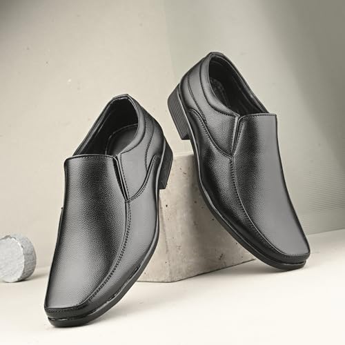 Image of Centrino Men's Formal Shoe | Cushioned Insole Comfortable Shoes | Trendy & Classic Design | Durable TPR Sole Footwear (8113)