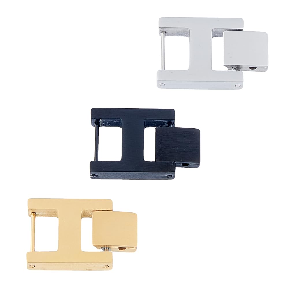 Photo 1 of SUPERFINDINGS 3 Colors 3Pcs Stainless Steel 8.5mm Inner Diameter Watch Extension Clasp 0.61inch Square Quick Release Replacement Metal Strap Watch Necklace Bracelet Extender Fold Over Jewelry Clasps