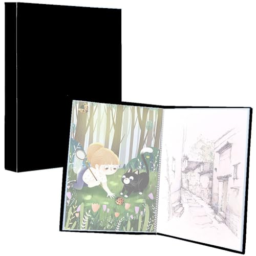 DZOZO 30 Pages A2 Diamond Painting Storage Presentation Book Diamond Painting Art Protector Portfolio Clear Folder Diamond Painting Art Display Book Painting Storage Book with 30 Clear Pockets